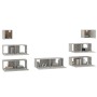 TV-Möbelset 7-teilig aus betongrauem Sperrholz von vidaXL, TV-Möbel - Ref: Foro24-3114545, Preis: 238,98 €, Rabatt: %