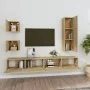 TV furniture set 5 pieces Sonoma oak plywood by vidaXL, TV Furniture - Ref: Foro24-3114448, Price: 185,61 €, Discount: %