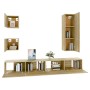 TV-Möbelset 5-teilig Sonoma-Eichensperrholz von vidaXL, TV-Möbel - Ref: Foro24-3114448, Preis: 189,06 €, Rabatt: %