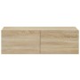 TV-Möbelset 4-teilig Sonoma-Eichensperrholz von vidaXL, TV-Möbel - Ref: Foro24-3114328, Preis: 176,25 €, Rabatt: %