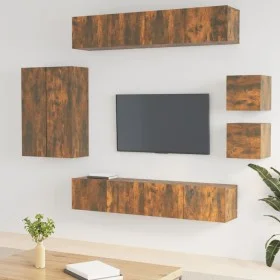 Set de muebles de TV 8 pzas madera contrachapada roble ahumado de vidaXL, Muebles TV - Ref: Foro24-3114491, Precio: 224,58 €,...
