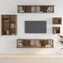 Set de muebles de TV 8 pzas madera contrachapada roble ahumado de vidaXL, Muebles TV - Ref: Foro24-3114491, Precio: 231,29 €,...