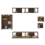 Set de muebles de TV 8 pzas madera contrachapada roble ahumado de vidaXL, Muebles TV - Ref: Foro24-3114491, Precio: 231,29 €,...