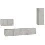 TV-Möbelset 4-teilig betongraues Sperrholz von vidaXL, TV-Möbel - Ref: Foro24-3114337, Preis: 151,38 €, Rabatt: %