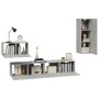 TV-Möbelset 4-teilig betongraues Sperrholz von vidaXL, TV-Möbel - Ref: Foro24-3114337, Preis: 154,92 €, Rabatt: %