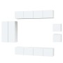TV-Möbelset 8-teilig aus weißem Sperrholz von vidaXL, TV-Möbel - Ref: Foro24-3114486, Preis: 354,91 €, Rabatt: %