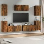 TV-Möbelset 7-teilig aus geräuchertem Eichensperrholz von vidaXL, TV-Möbel - Ref: Foro24-3114307, Preis: 201,25 €, Rabatt: %