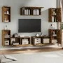 TV-Möbelset 7-teilig aus geräuchertem Eichensperrholz von vidaXL, TV-Möbel - Ref: Foro24-3114307, Preis: 195,60 €, Rabatt: %