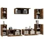 TV-Möbelset 7-teilig aus geräuchertem Eichensperrholz von vidaXL, TV-Möbel - Ref: Foro24-3114307, Preis: 195,60 €, Rabatt: %