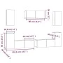 TV-Möbelset 7-teilig aus geräuchertem Eichensperrholz von vidaXL, TV-Möbel - Ref: Foro24-3114307, Preis: 195,60 €, Rabatt: %
