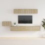 Set de muebles para TV 5 pzas madera contrachapada roble Sonoma de vidaXL, Muebles TV - Ref: Foro24-3114432, Precio: 199,54 €...