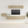 TV-Möbelset 5-teilig Sonoma-Eichensperrholz von vidaXL, TV-Möbel - Ref: Foro24-3114432, Preis: 190,99 €, Rabatt: %