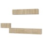 Set de muebles para TV 5 pzas madera contrachapada roble Sonoma de vidaXL, Muebles TV - Ref: Foro24-3114432, Precio: 199,54 €...