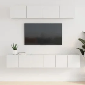 5-teiliges TV-Möbelset aus weißem Sperrholz von vidaXL, TV-Möbel - Ref: Foro24-3114422, Preis: 193,48 €, Rabatt: %