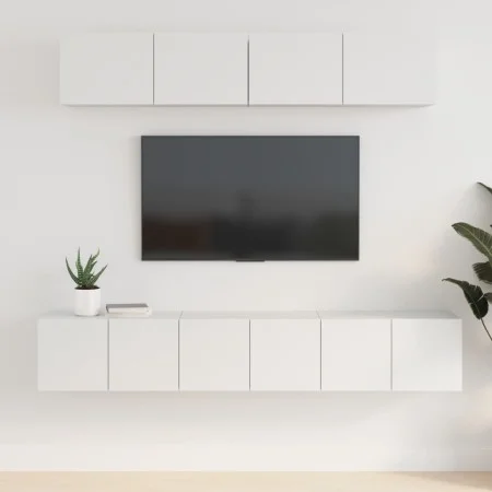 5-teiliges TV-Möbelset aus weißem Sperrholz von vidaXL, TV-Möbel - Ref: Foro24-3114422, Preis: 193,48 €, Rabatt: %