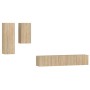 TV-Möbelset 4-teilig Sonoma-Eichensperrholz von vidaXL, TV-Möbel - Ref: Foro24-3114624, Preis: 149,85 €, Rabatt: %