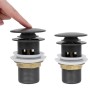 Push-Ablauf mit Überlauffunktion grau 6,4x6,4x9,1cm von vidaXL, Wasserhähne - Ref: Foro24-149058, Preis: 13,61 €, Rabatt: %