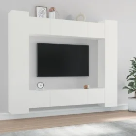 Set de muebles para TV 8 piezas madera contrachapada blanco de vidaXL, Muebles TV - Ref: Foro24-3114230, Precio: 460,93 €, De...
