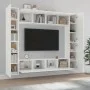 TV-Möbelset 8-teilig aus weißem Sperrholz von vidaXL, TV-Möbel - Ref: Foro24-3114230, Preis: 462,11 €, Rabatt: %