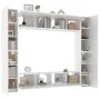TV-Möbelset 8-teilig aus weißem Sperrholz von vidaXL, TV-Möbel - Ref: Foro24-3114230, Preis: 462,11 €, Rabatt: %