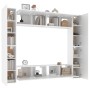 TV-Möbelset 8-teilig aus weißem Sperrholz von vidaXL, TV-Möbel - Ref: Foro24-3114230, Preis: 472,87 €, Rabatt: %