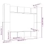 TV-Möbelset 8-teilig aus weißem Sperrholz von vidaXL, TV-Möbel - Ref: Foro24-3114230, Preis: 462,11 €, Rabatt: %