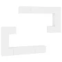 Mueble de pared para TV madera contrachapada blanco de vidaXL, Muebles TV - Ref: Foro24-3114590, Precio: 436,07 €, Descuento: %
