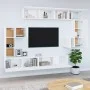 Mueble de pared para TV madera contrachapada blanco de vidaXL, Muebles TV - Ref: Foro24-3114590, Precio: 436,07 €, Descuento: %