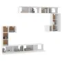 Mueble de pared para TV madera contrachapada blanco de vidaXL, Muebles TV - Ref: Foro24-3114590, Precio: 436,07 €, Descuento: %