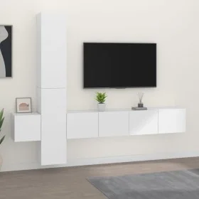 TV-Möbel-Set 5 Stück Sperrholz weiß von vidaXL, TV-Möbel - Ref: Foro24-3114246, Preis: 222,13 €, Rabatt: %