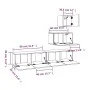 TV-Möbel-Set 4 Stück Sonoma grau Sperrholz von vidaXL, TV-Möbel - Ref: Foro24-3114644, Preis: 115,74 €, Rabatt: %