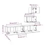 4-teiliges TV-Möbelset aus schwarzem Sperrholz von vidaXL, TV-Möbel - Ref: Foro24-3114639, Preis: 144,99 €, Rabatt: %