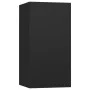 Set de muebles para TV 4 piezas madera contrachapada negro de vidaXL, Muebles TV - Ref: Foro24-3114623, Precio: 160,54 €, Des...