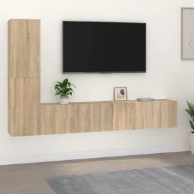 TV-Möbelset 4-teilig Sonoma-Eichensperrholz von vidaXL, TV-Möbel - Ref: Foro24-3114312, Preis: 136,92 €, Rabatt: %