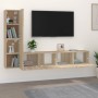 TV-Möbelset 4-teilig Sonoma-Eichensperrholz von vidaXL, TV-Möbel - Ref: Foro24-3114312, Preis: 140,02 €, Rabatt: %