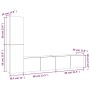 TV-Möbelset 4-teilig Sonoma-Eichensperrholz von vidaXL, TV-Möbel - Ref: Foro24-3114312, Preis: 140,02 €, Rabatt: %