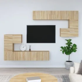 Sonoma oak plywood TV wall cabinet by vidaXL, TV Furniture - Ref: Foro24-3114584, Price: 253,06 €, Discount: %