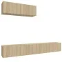 TV furniture set 3 pieces sonoma oak plywood by vidaXL, TV Furniture - Ref: Foro24-3114480, Price: 137,24 €, Discount: %