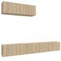 TV-Möbelset 3-teilig Sonoma-Eiche-Sperrholz von vidaXL, TV-Möbel - Ref: Foro24-3114480, Preis: 137,86 €, Rabatt: %