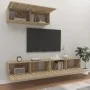 TV furniture set 3 pieces sonoma oak plywood by vidaXL, TV Furniture - Ref: Foro24-3114480, Price: 137,24 €, Discount: %