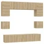 TV-Möbelset 8-teilig Sonoma-Eichensperrholz von vidaXL, TV-Möbel - Ref: Foro24-3114408, Preis: 251,34 €, Rabatt: %