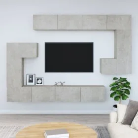 Concrete gray plywood TV wall cabinet by vidaXL, TV Furniture - Ref: Foro24-3114593, Price: 371,14 €, Discount: %