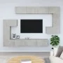 Concrete gray plywood TV wall cabinet by vidaXL, TV Furniture - Ref: Foro24-3114593, Price: 371,14 €, Discount: %