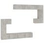 Mueble de pared de TV madera contrachapada gris hormigón de vidaXL, Muebles TV - Ref: Foro24-3114593, Precio: 385,91 €, Descu...