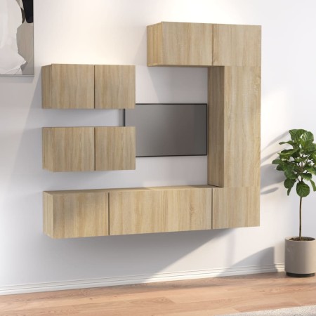 Set de muebles para TV 6 pzas madera contrachapada roble sonoma de vidaXL, Muebles TV - Ref: Foro24-3114552, Precio: 241,14 €...