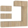 Set de muebles para TV 6 pzas madera contrachapada roble sonoma de vidaXL, Muebles TV - Ref: Foro24-3114552, Precio: 241,14 €...