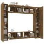 Set de muebles de TV 8 pzas madera contrachapada roble ahumado de vidaXL, Muebles TV - Ref: Foro24-3114235, Precio: 308,73 €,...