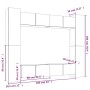 TV-Möbelset 8-teilig aus geräuchertem Eichensperrholz von vidaXL, TV-Möbel - Ref: Foro24-3114235, Preis: 313,12 €, Rabatt: %