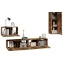 TV-Möbelset 4-teilig aus geräuchertem Eichensperrholz von vidaXL, TV-Möbel - Ref: Foro24-3114339, Preis: 122,98 €, Rabatt: %