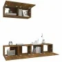 TV-Möbelset 3-teilig aus geräuchertem Eichensperrholz von vidaXL, TV-Möbel - Ref: Foro24-3114475, Preis: 89,52 €, Rabatt: %